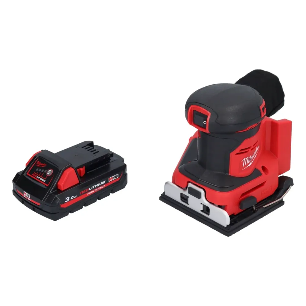 Milwaukee M18 BQSS-301 akumulatorowa szlifierka oscylacyjna 18 V 113 x 104 mm bezszczotkowa + 1x akumulator 3,0 Ah - bez ł...