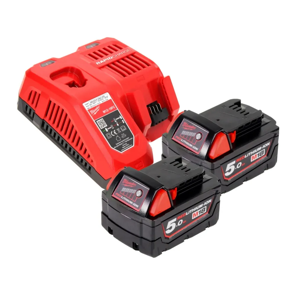 Milwaukee M18 CCS55-502 Akumulatorowa pilarka tarczowa 18 V 165 mm + 2x akumulator 5,0 Ah + ładowarka