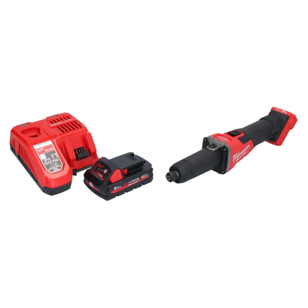 Milwaukee M18 FDGRB-301 Akumulatorowa szlifierka prosta 18 V 50 mm bezszczotkowa + 1x akumulator 3,0 Ah + ładowarka
