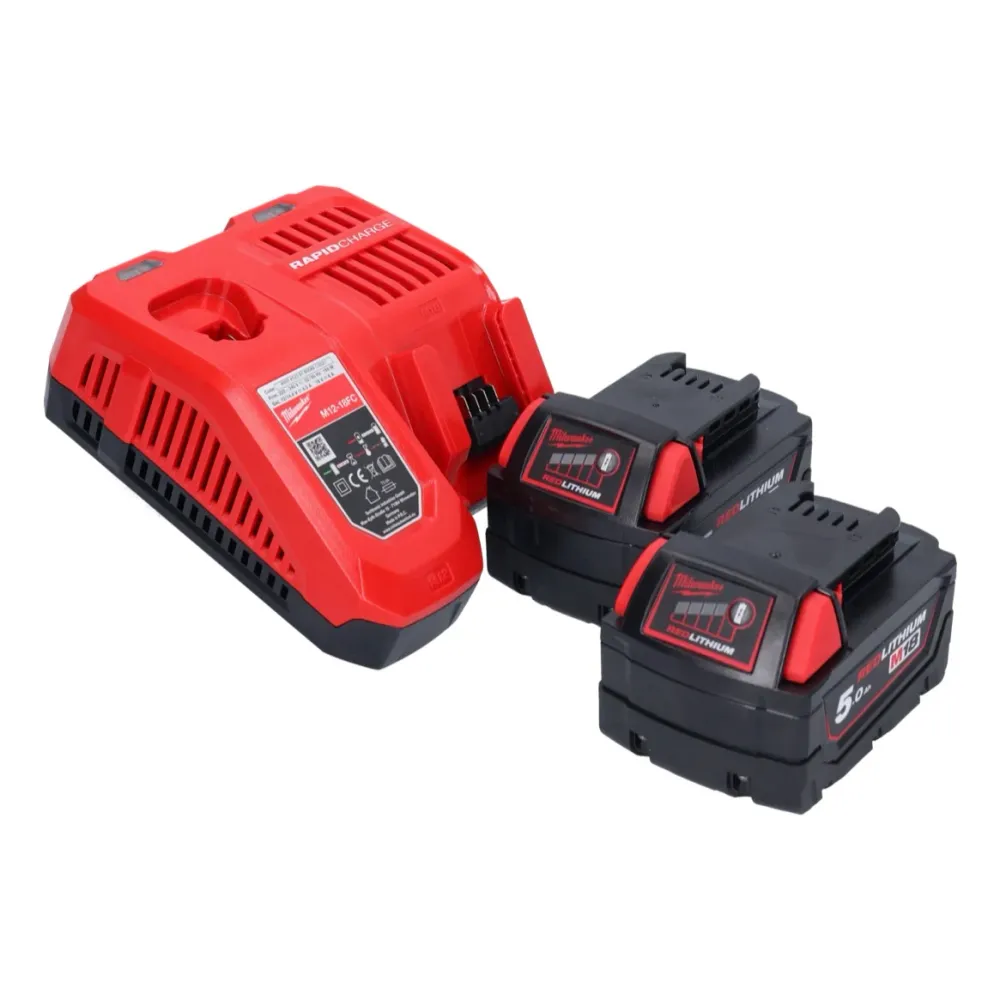 Milwaukee M18 FDGRB-502 Akumulatorowa szlifierka prosta 18 V 50 mm bezszczotkowa + 2x akumulator 5,0 Ah + ładowarka