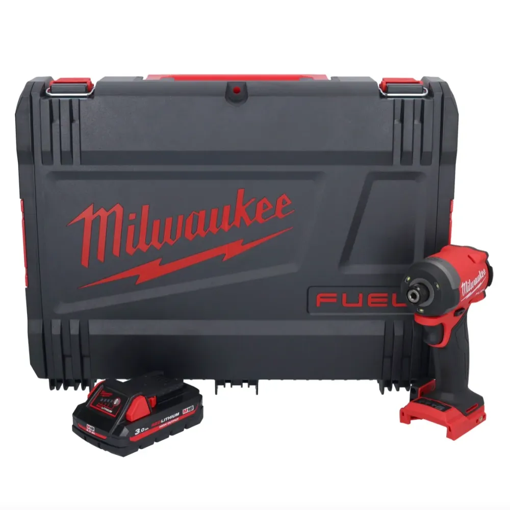 Milwaukee M18 FID3-301X akumulatorowy klucz udarowy 18 V 1/4" 226 Nm bezszczotkowy + 1x akumulator 3,0 Ah + skrzynka HD -...