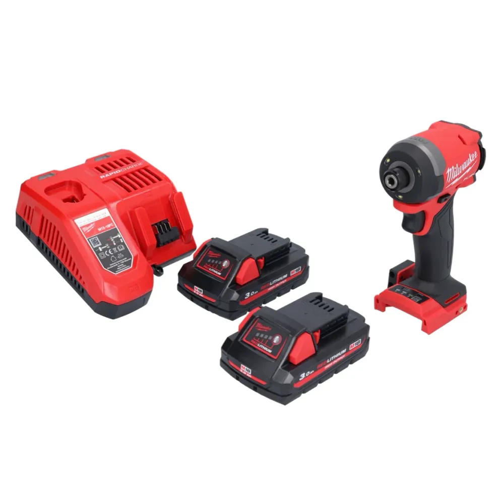 Milwaukee M18 FID3-302 akumulatorowy klucz udarowy 18 V 1/4" 226 Nm bezszczotkowy + 2x akumulator 3,0 Ah + ładowarka
