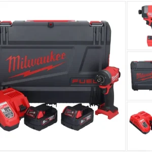 Milwaukee M18 FID3-502X Akumulatorowy klucz udarowy 18 V 1/4" 226 Nm bezszczotkowy ( 4933479865 ) + 2x akumulator 5,0 Ah +...