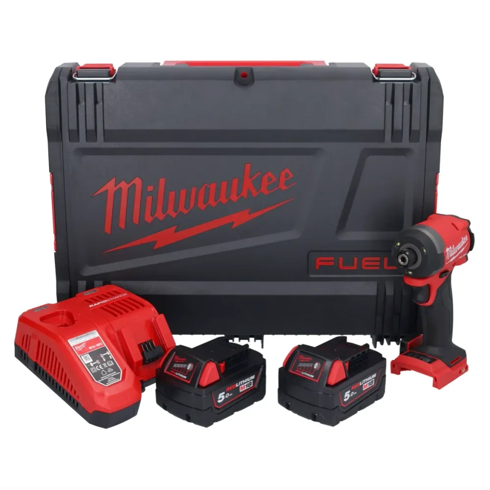 Milwaukee M18 FID3-502X Akumulatorowy klucz udarowy 18 V 1/4" 226 Nm bezszczotkowy ( 4933479865 ) + 2x akumulator 5,0 Ah +...