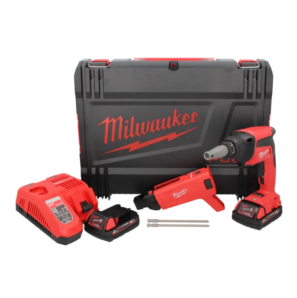 Milwaukee M18 FSGC-202X wkrętarka akumulatorowa 18 V 13 Nm bezszczotkowa + 2x akumulator 2,0 Ah + ładowarka + skrzynka HD...