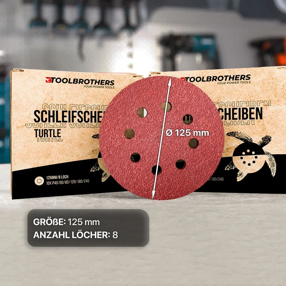 Toolbrothers TURTLE zestaw szlifierski 125mm + Milwaukee M18 BOS125-0 akumulatorowa szlifierka oscylacyjna 18V 125mm solo...