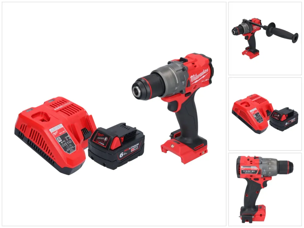 Wiertarko-wkrętarka udarowa Milwaukee M18 FPD3-601 18 V 158 Nm bezszczotkowa + 1 akumulator 6,0 Ah + ładowarka