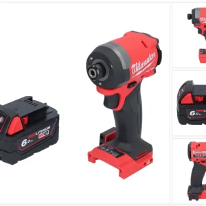 Wkrętarka udarowa Milwaukee M18 FID3-601 18 V 1/4" 226 Nm bezszczotkowa + 1x akumulator 6,0 Ah – bez ładowarki
