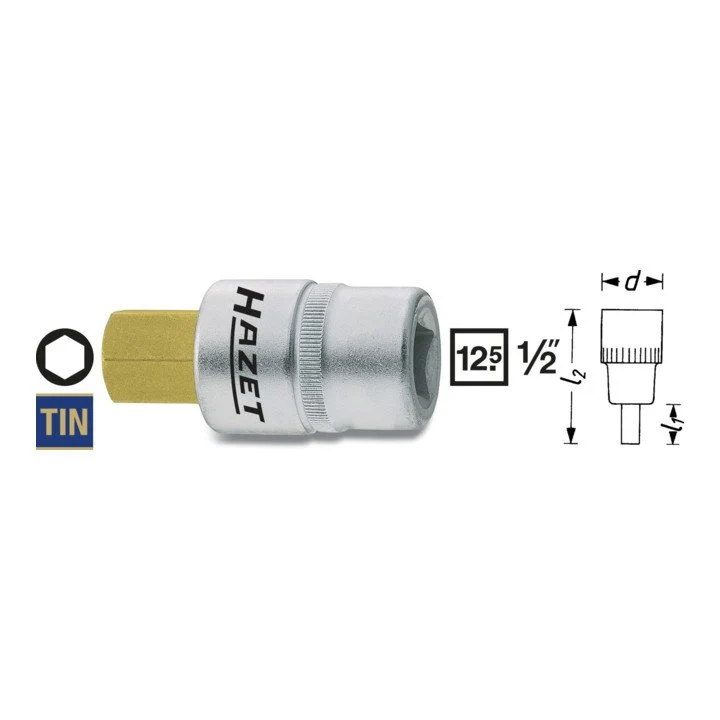Nasadka HAZET 986 1/2 ″ sześciokątna ( 4000822756 )