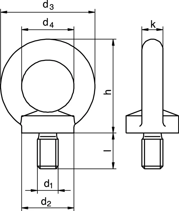 Śruba oczkowa DIN 580 ( 5000601205 ) Gwint M16 ocynkowana