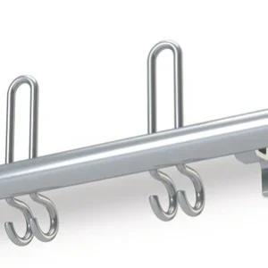 Wieszak ścienny ( 3000284061 ) Aluminium F1 kolor naturalny Rozstaw haków 200 mm Sonstige