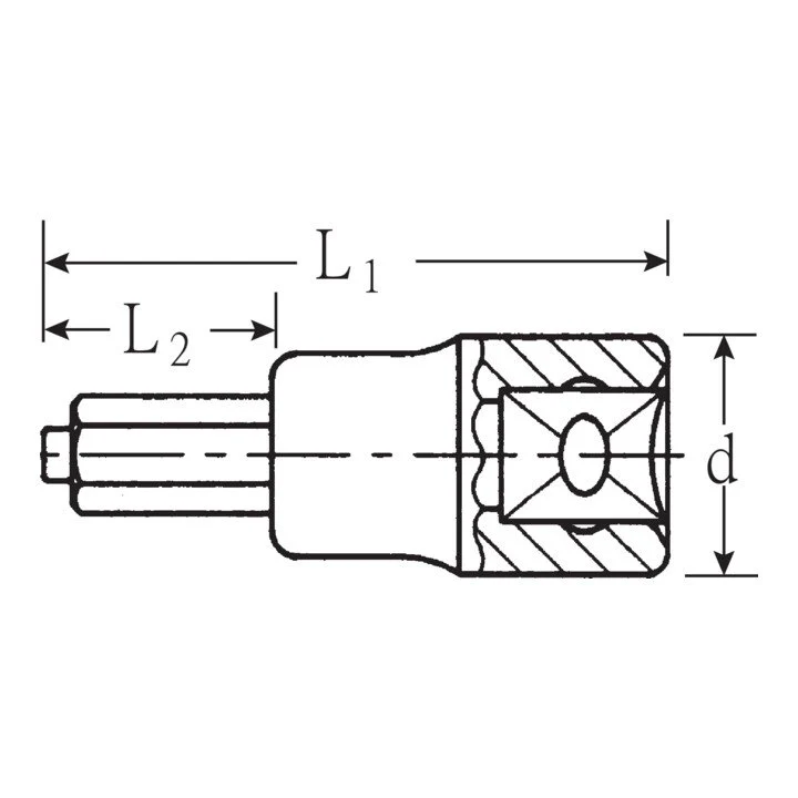 STAHLWILLE Gniazdo 54 IC 1/2 ″ sześciokątne, z czopem ( 4000826409 )
