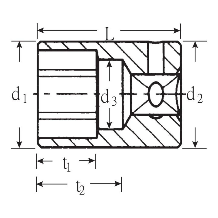 STAHLWILLE Klucz nasadowy 40 1/4 ″ sześciokątny ( 4000826219 )