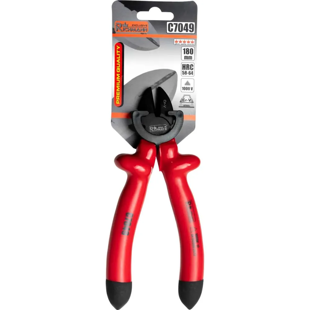 Szczypce tnące boczne obcinaczki elektryczne 180mm | C7049