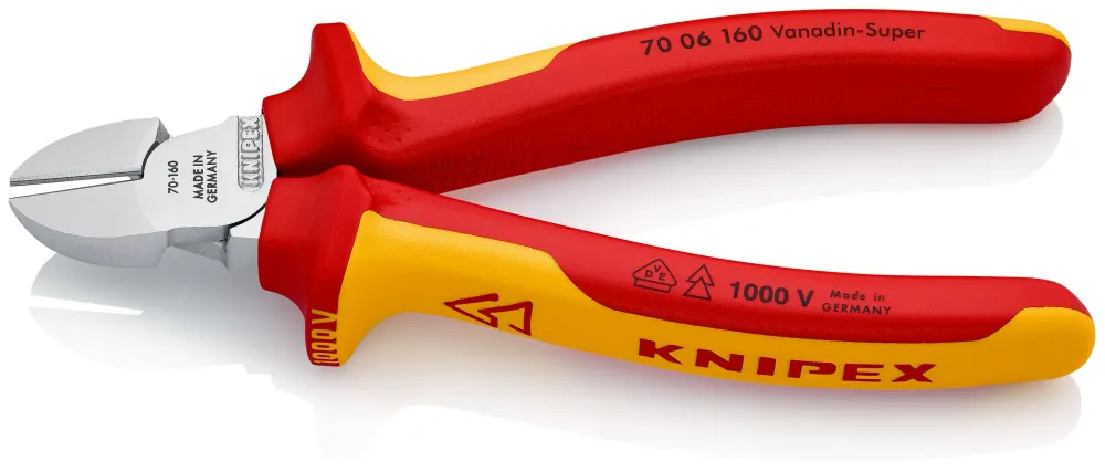 Szczypce tnące boczne obcinaczki VDE 160 mm | 70 06 160