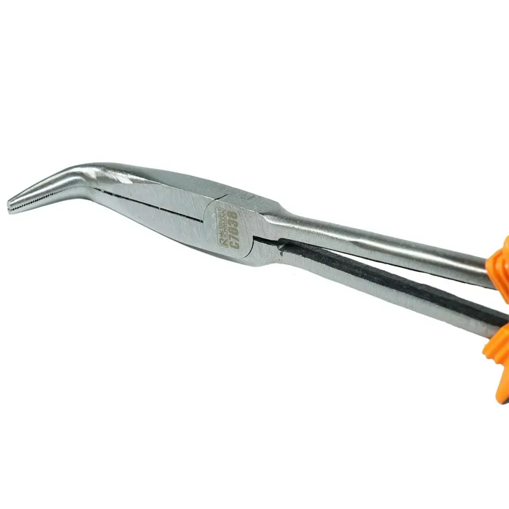 Szczypce uniwersalne kombinerki długie 280mm wygięte 90° | C7038