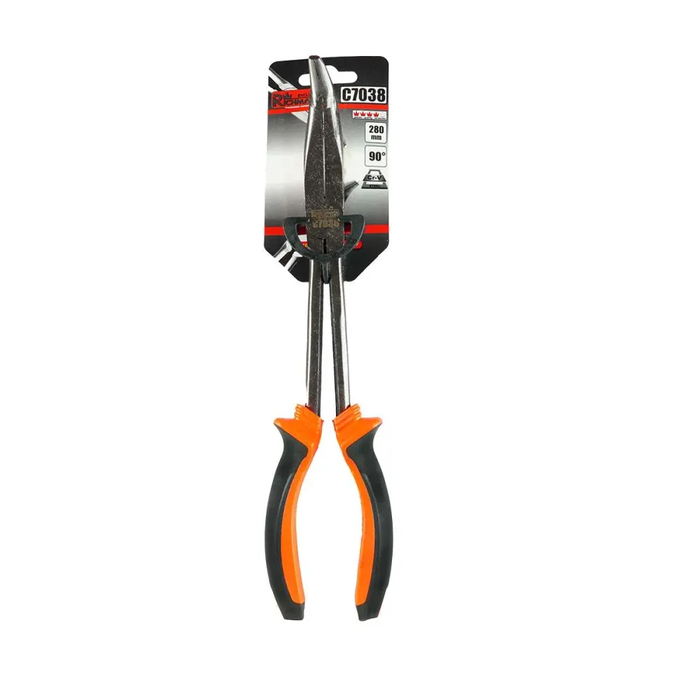 Szczypce uniwersalne kombinerki długie 280mm wygięte 90° | C7038