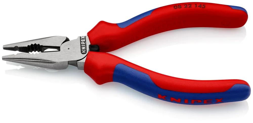 Szczypce uniwersalne kombinerki ostro zakończone szczęki 145 mm | 08 22 145