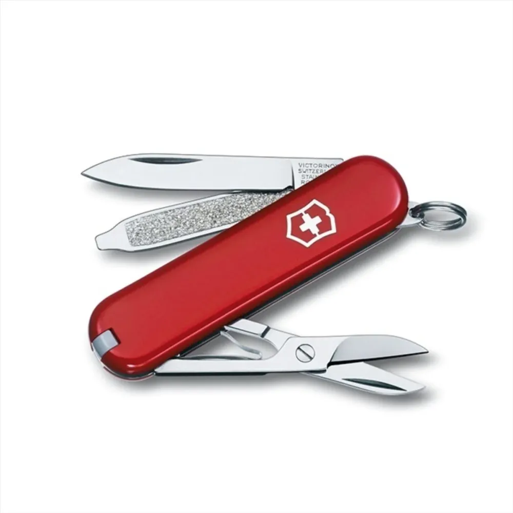 Nóż wielofunkcyjny Victorinox Classic SD 7 funkcji, 58 mm Swiss Made, czerwony
