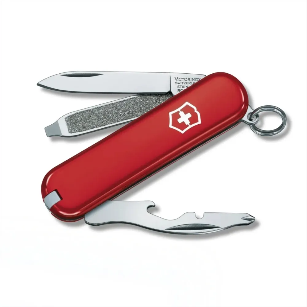 Nóż wielofunkcyjny Victorinox Rally 9 funkcji Celidor Plastikowy uchwyt, czerwony