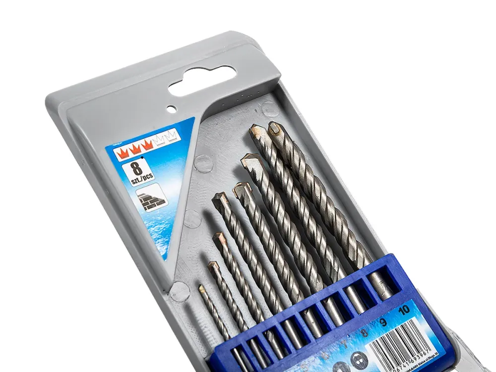 Wiertł do betonu 3-10 mm 8 elem. plastikowe pudełko | C9396