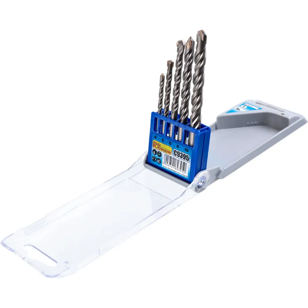 Wiertł do betonu 4-10mm 5 elem. plastikowe pudełko | C9395