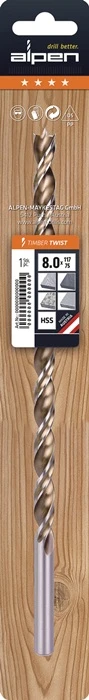 Wiertło kręte Alpen TIMBER TWIST ( 4000863293 ) Ø 8 mm długość całkowita 250 mm