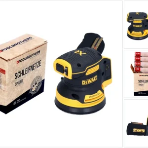 Zestaw ścierny sieciowy Toolbrothers SPIDER + akumulatorowa szlifierka oscylacyjna bezszczotkowa DCW 210 N 18 V 125 mm - b...