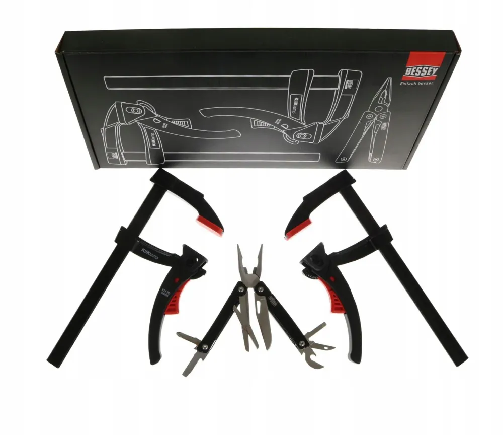 Zestaw ścisków ślusarskich 2xKLI20 Black + 1x Multitool | KLI-SET-