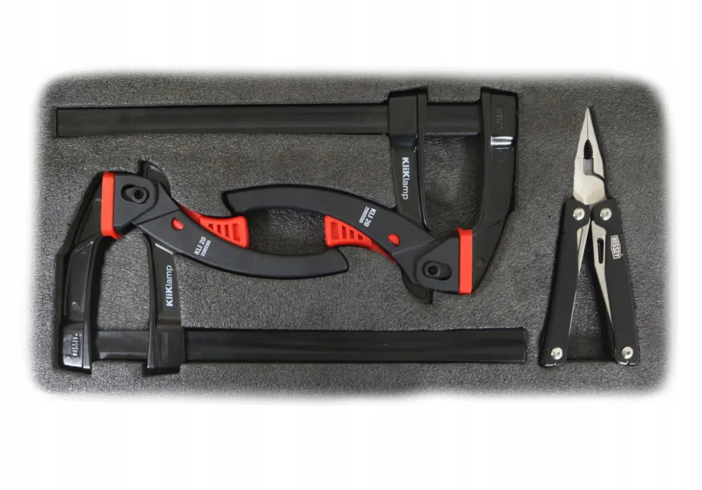 Zestaw ścisków ślusarskich 2xKLI20 Black + 1x Multitool | KLI-SET-