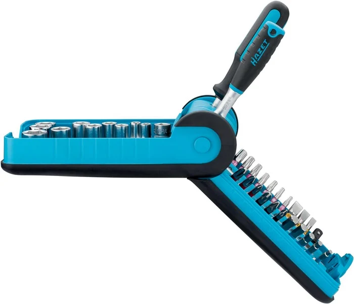 Zestaw kluczy nasadowych Hazet 856-1HP ( 8000753595 ) 38-częściowy 1/4 ″ Liczba zębów 90 sześciokątny
