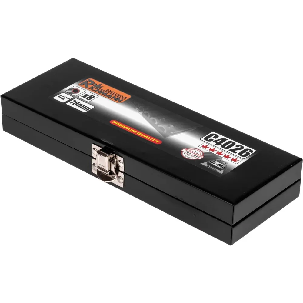 Zestaw nasadek udarowych długich 1/2" 13-24 mm 8 elem. | C4026