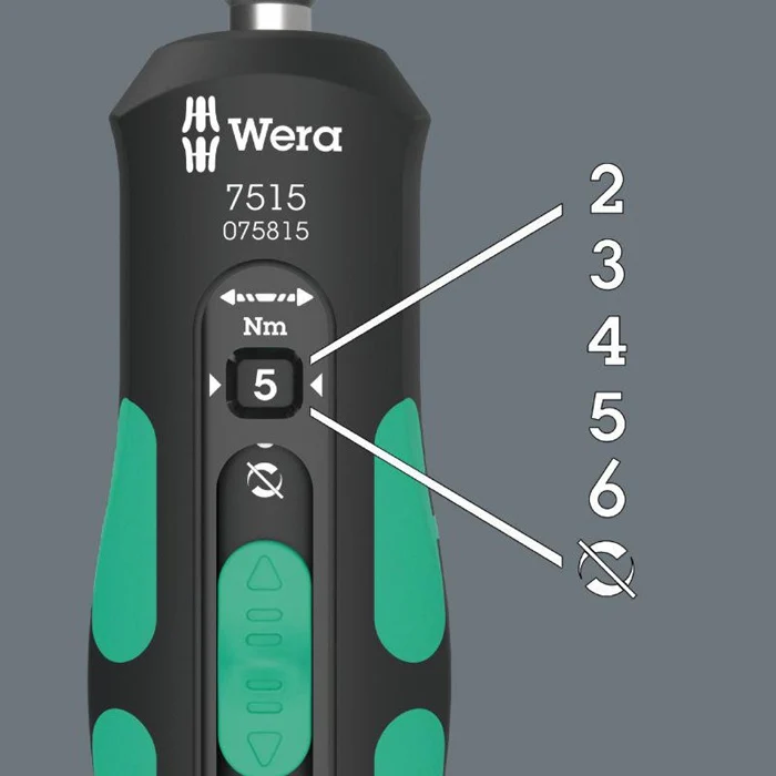 Zestaw wkrętaków dynamometrycznych Wera 7515/7 ( 4000828160 ) 7-częściowy zestaw 2, 3, 4, 5, 6 Nm