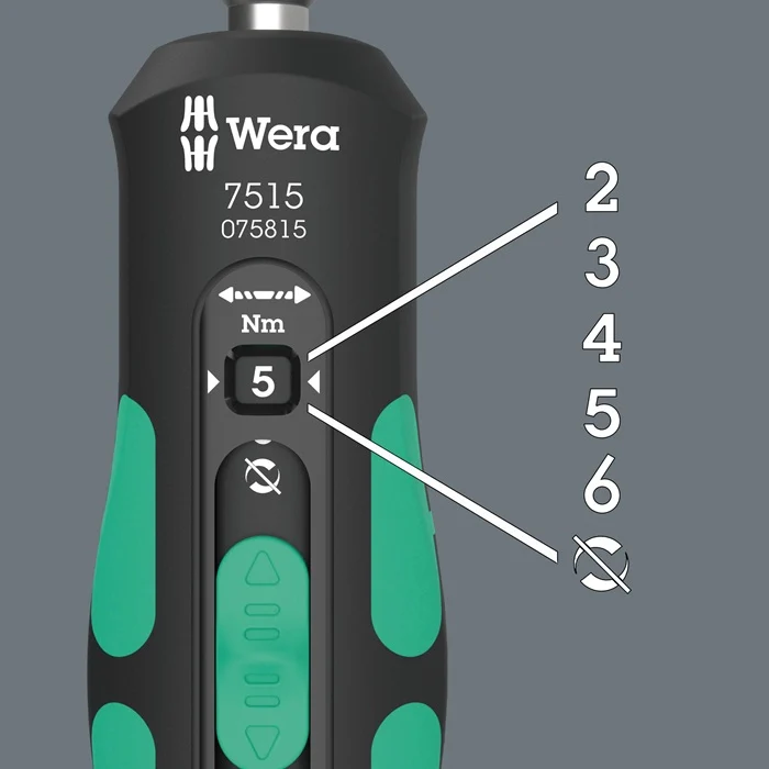 Zestaw wkrętaków dynamometrycznych Wera 7515/7 ( 4000828160 ) 7-częściowy zestaw 2, 3, 4, 5, 6 Nm