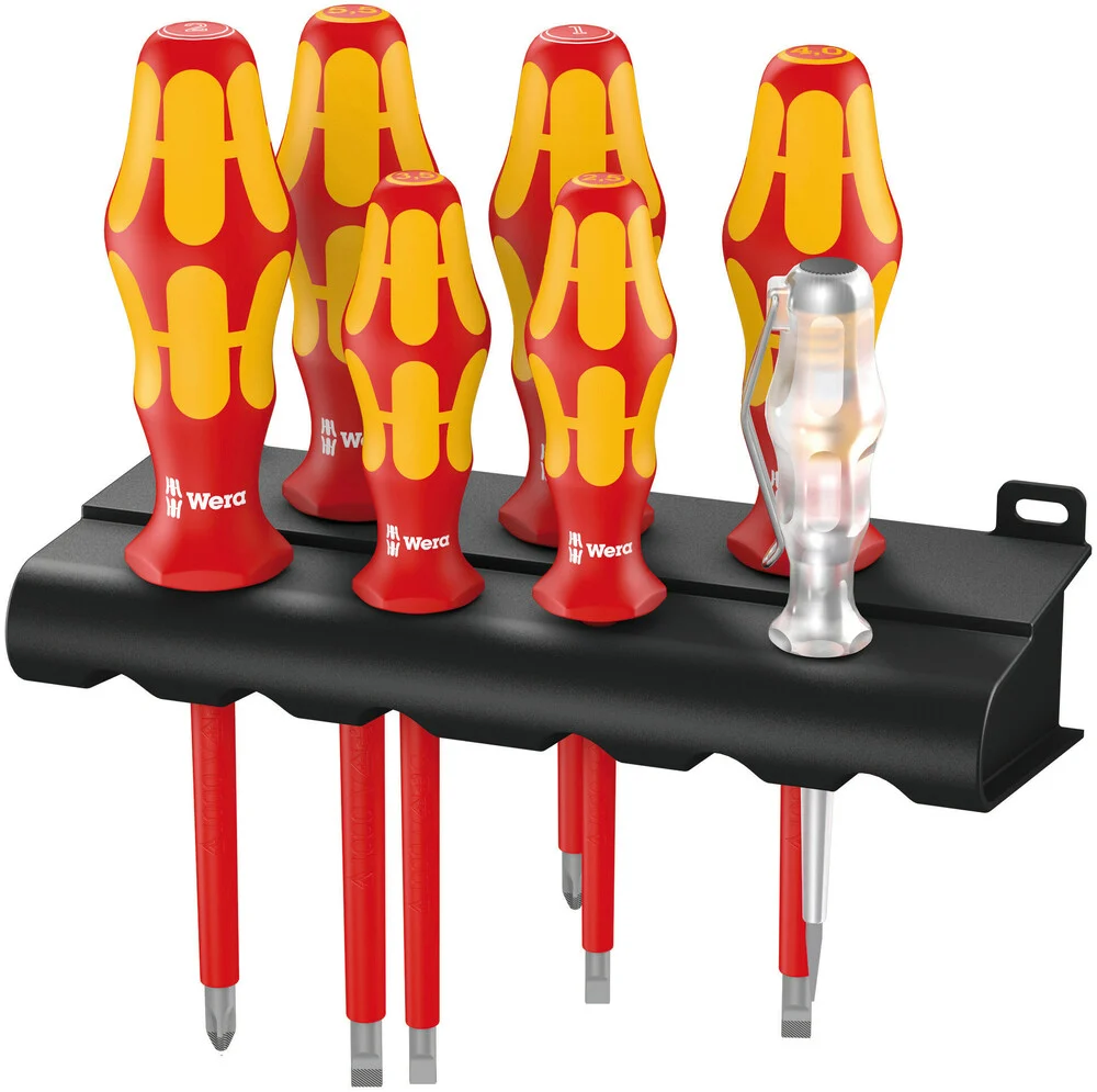 Zestaw wkrętaków izolowanych Kraftform Seria 100 + próbnik + wieszak 160 i/7 1000V | 05006147001