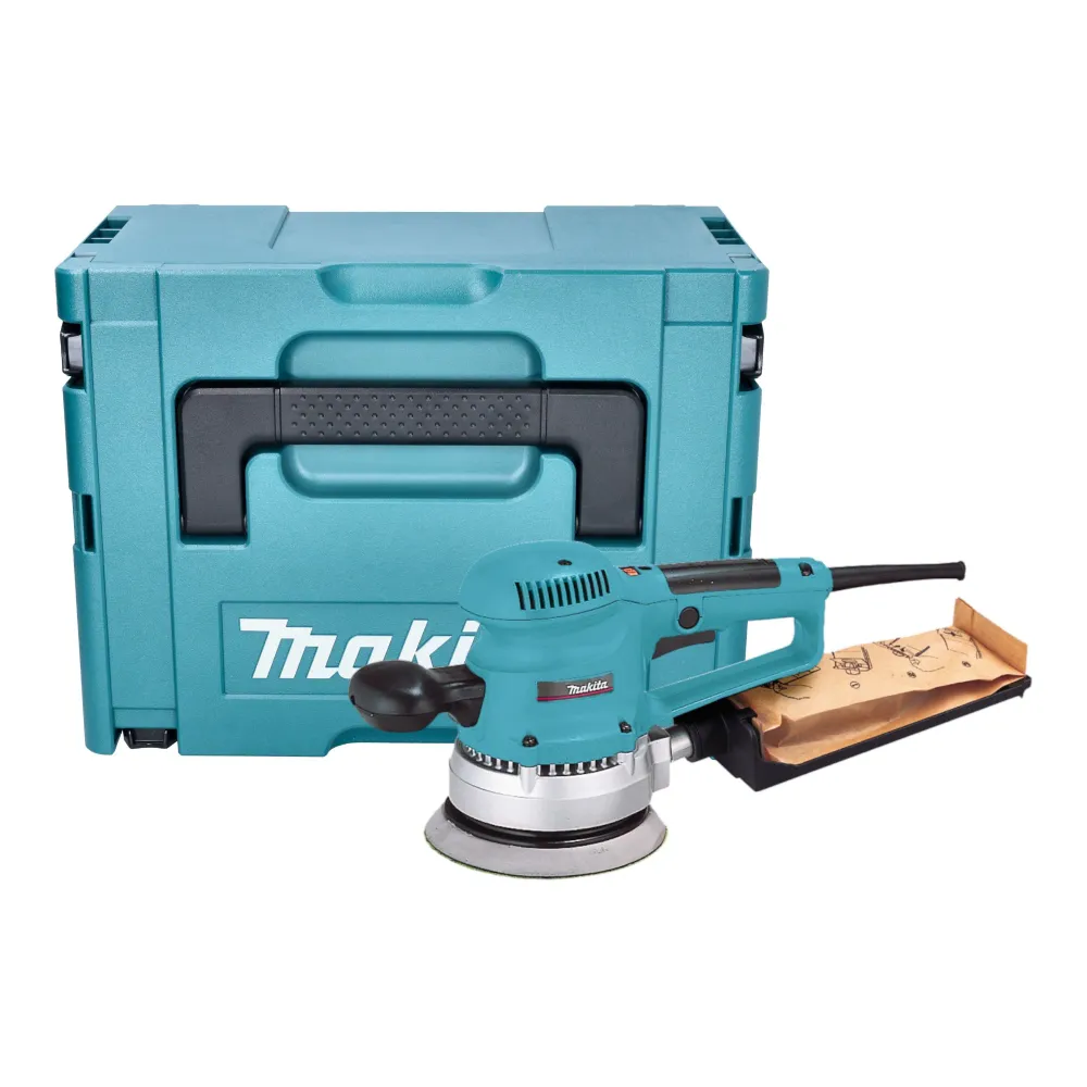 Makita BO 6030 JX Szlifierka oscylacyjna 310 W 150 mm + papier ścierny + Makpac