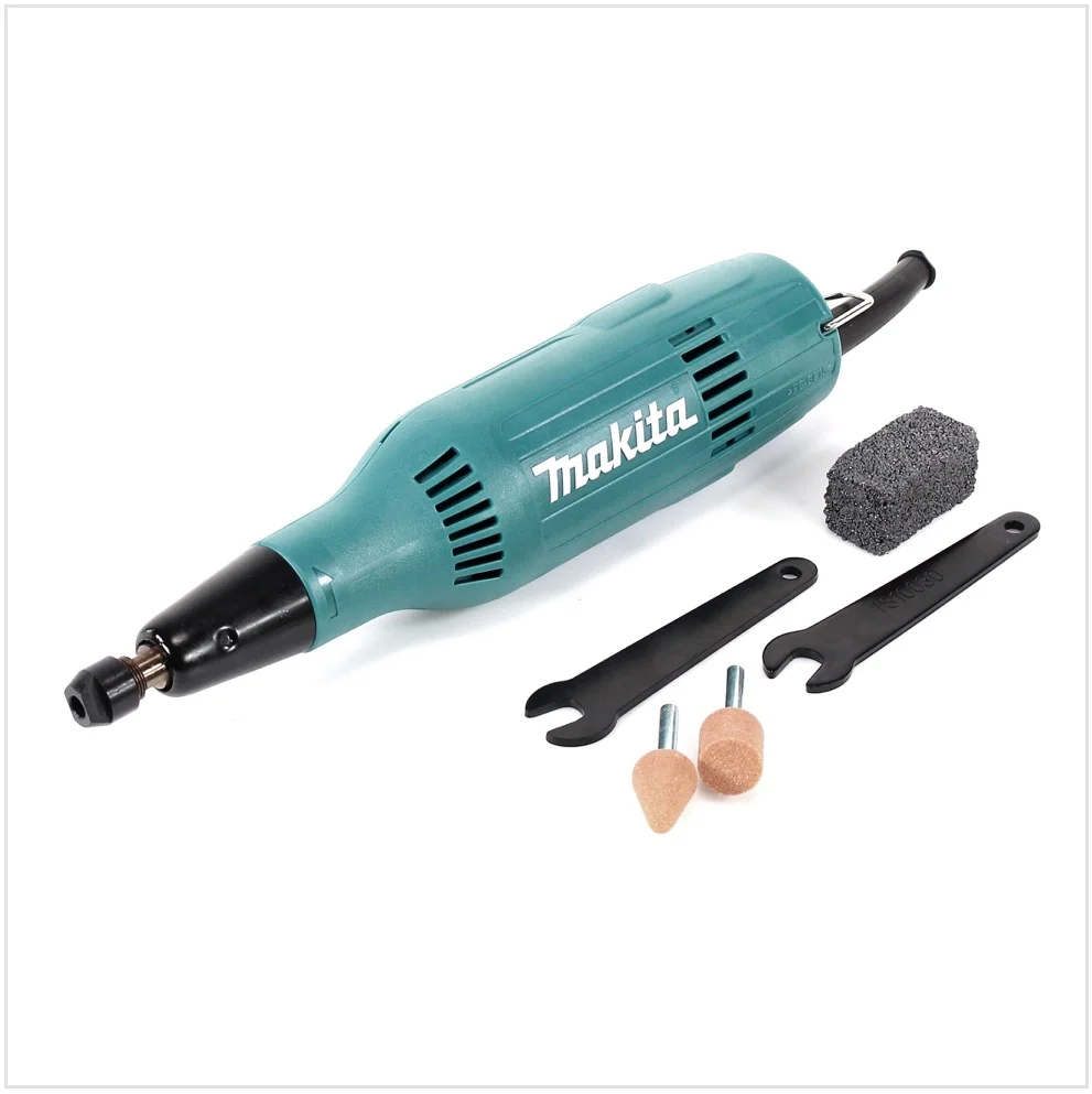 Makita GD0603 Szlifierka prosta 6 mm 240 W z akcesoriami 2 punkty mocowania