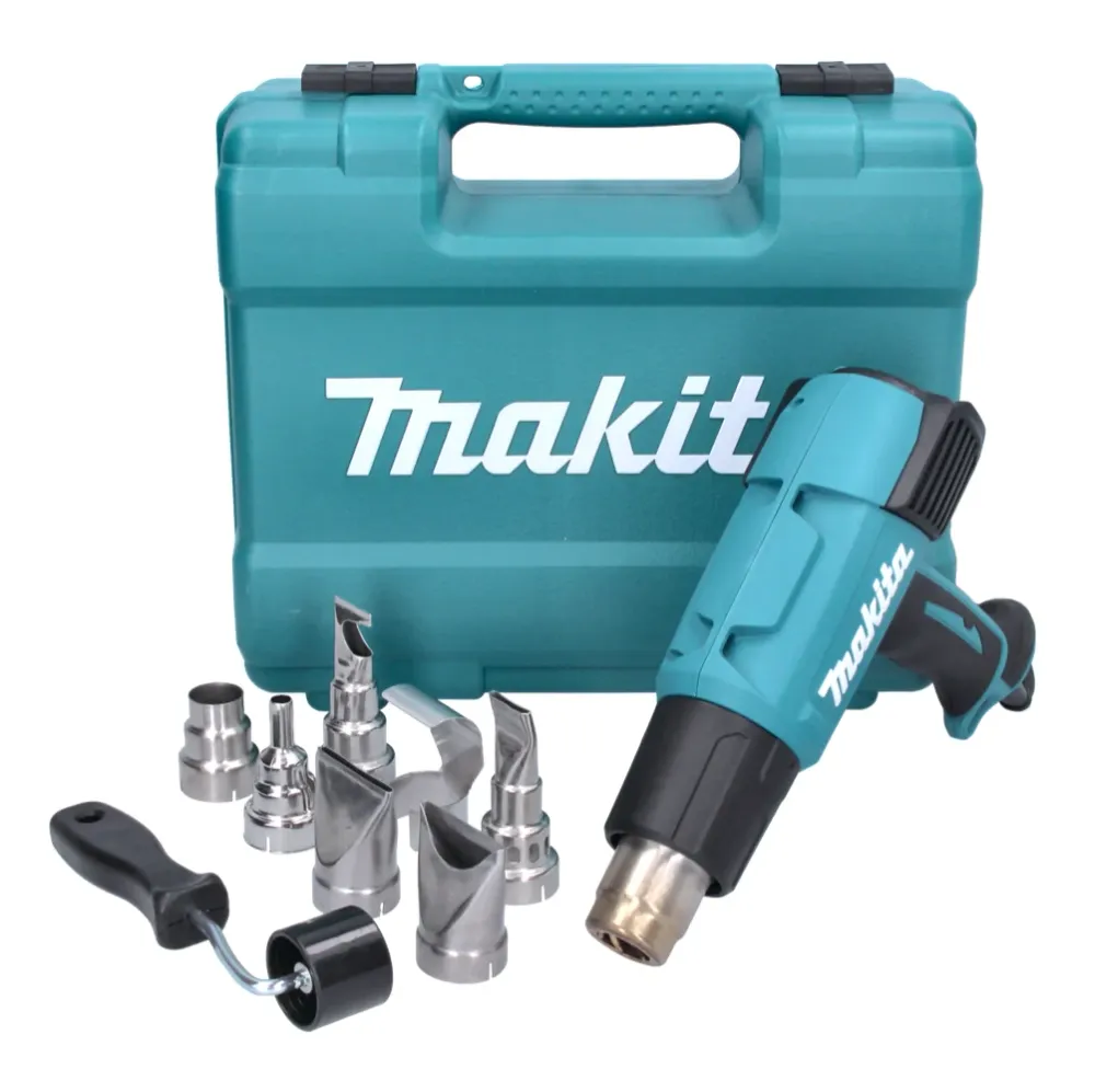 Makita HG 6531 CK Opalarka 2000 W 50–650 °C + 8-częściowy zestaw akcesoriów + walizka