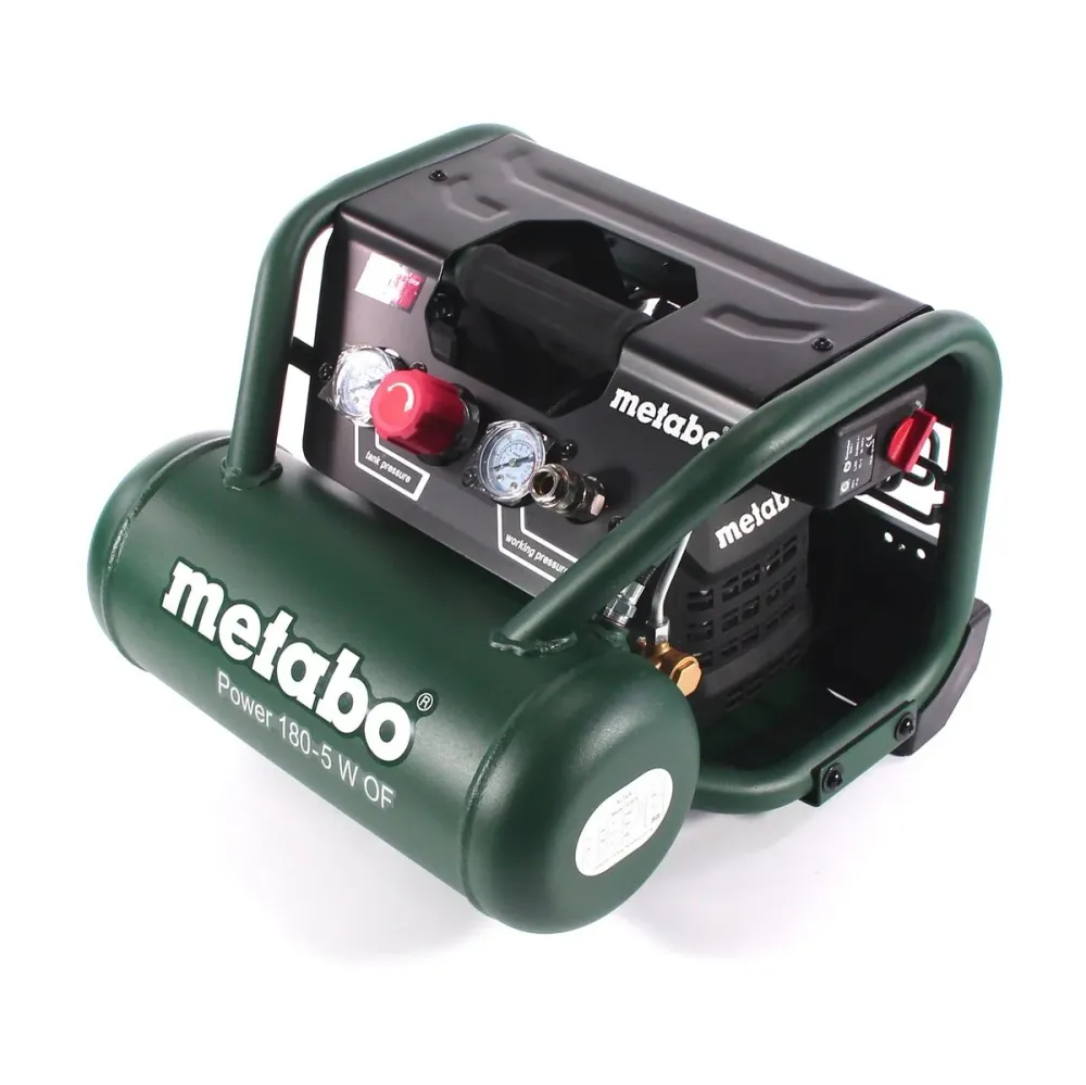 Sprężarka Metabo Power 180-5 W 8 bar 1,1 kW ( 601531000 ) 5 l zbiornik bezolejowy