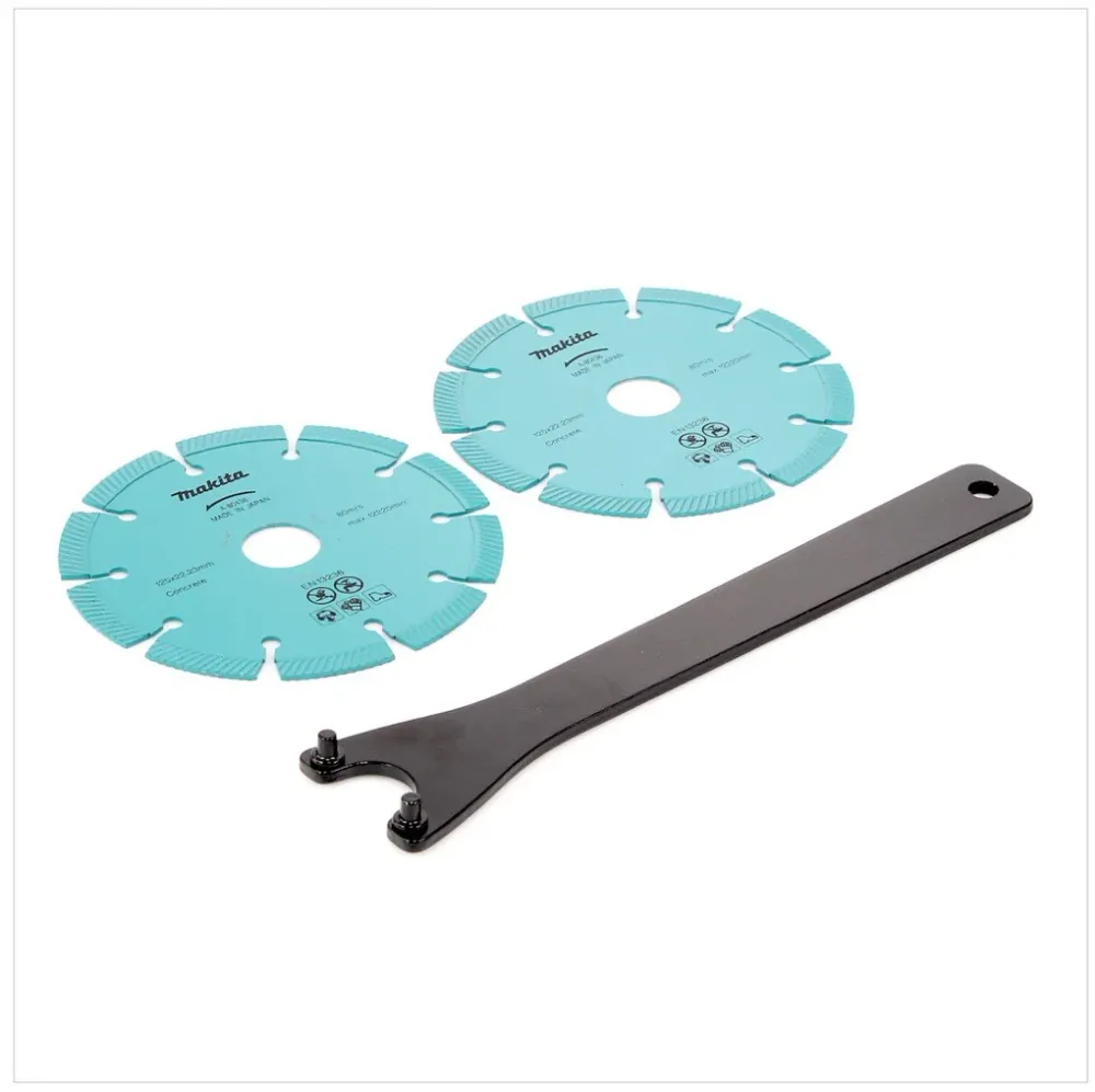 Bruzdownica ścienna Makita SG 1251 J o mocy 1400 W w zestawie Makpac + 2 tarcze diamentowe 125 mm