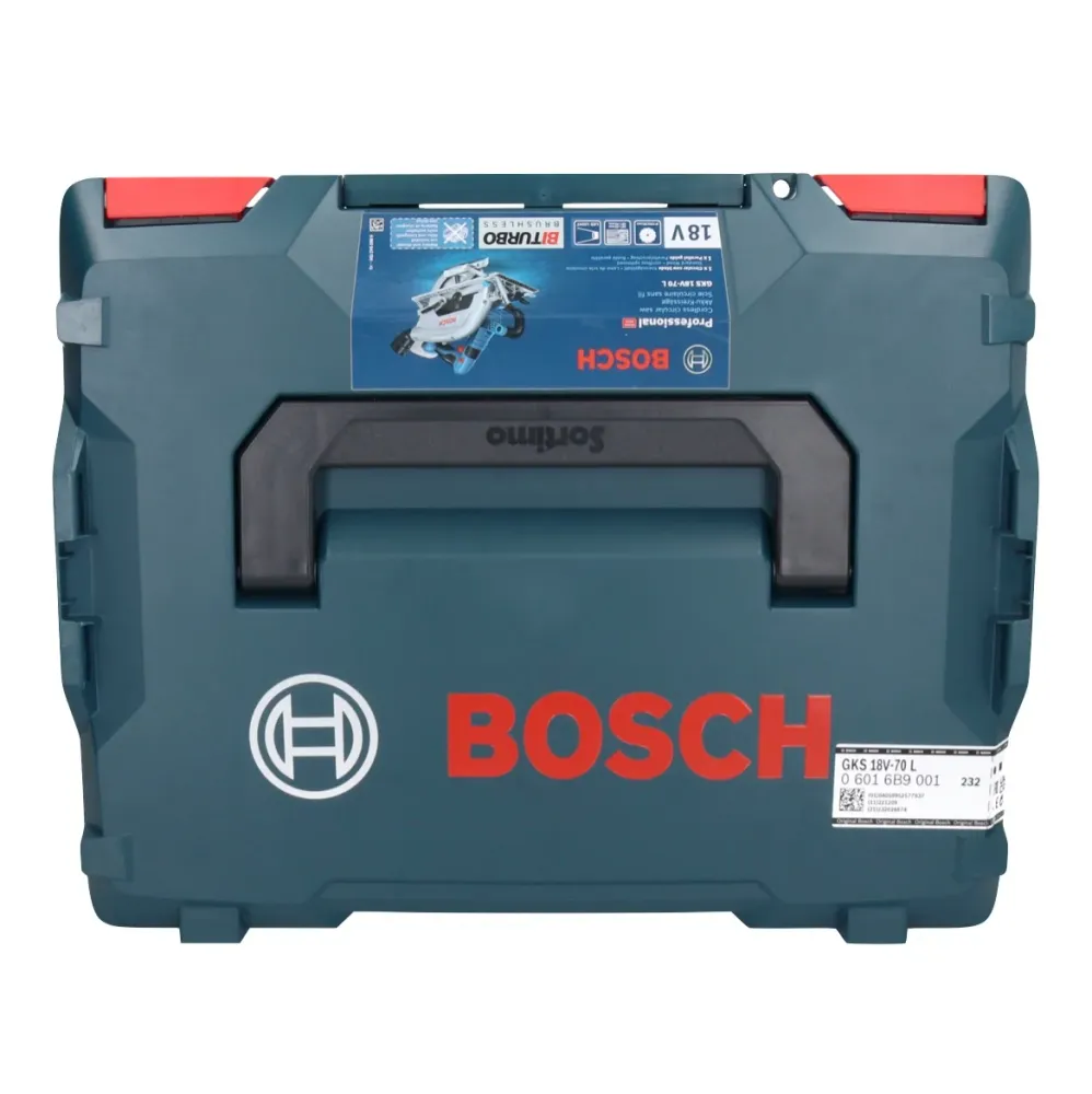 Bosch GKS 18V-70 L akumulatorowa pilarka tarczowa 18 V bezszczotkowa 190 mm BITURBO + 1x akumulator 5,0 Ah + L-Boxx - bez...