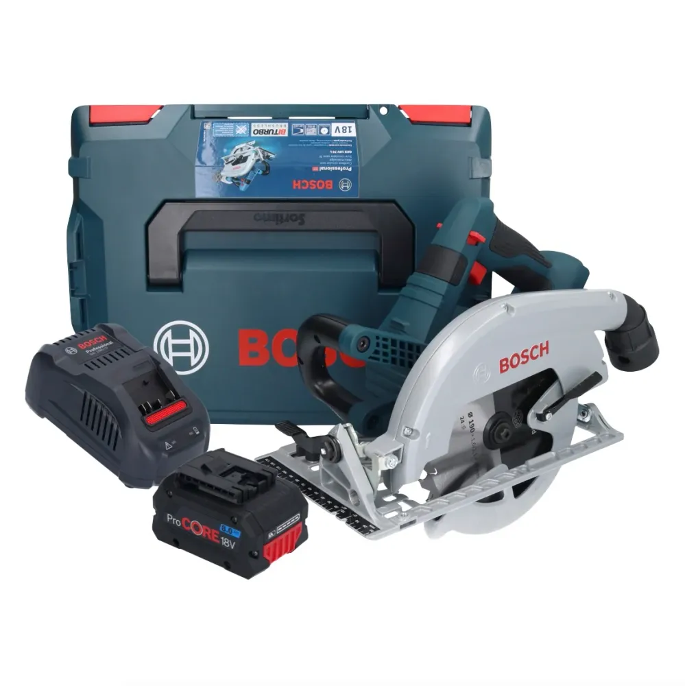 Bosch GKS 18V-70 L akumulatorowa pilarka tarczowa 18 V bezszczotkowa 190 mm BITURBO + 1x akumulator ProCORE 8,0 Ah + ładow...