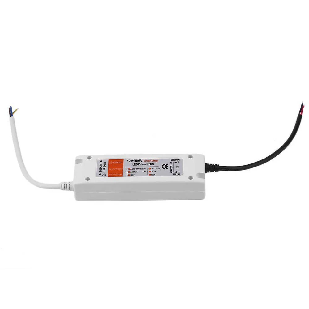 12V 100W LED Driver Power Supply AC to DC Strip Lights~3273