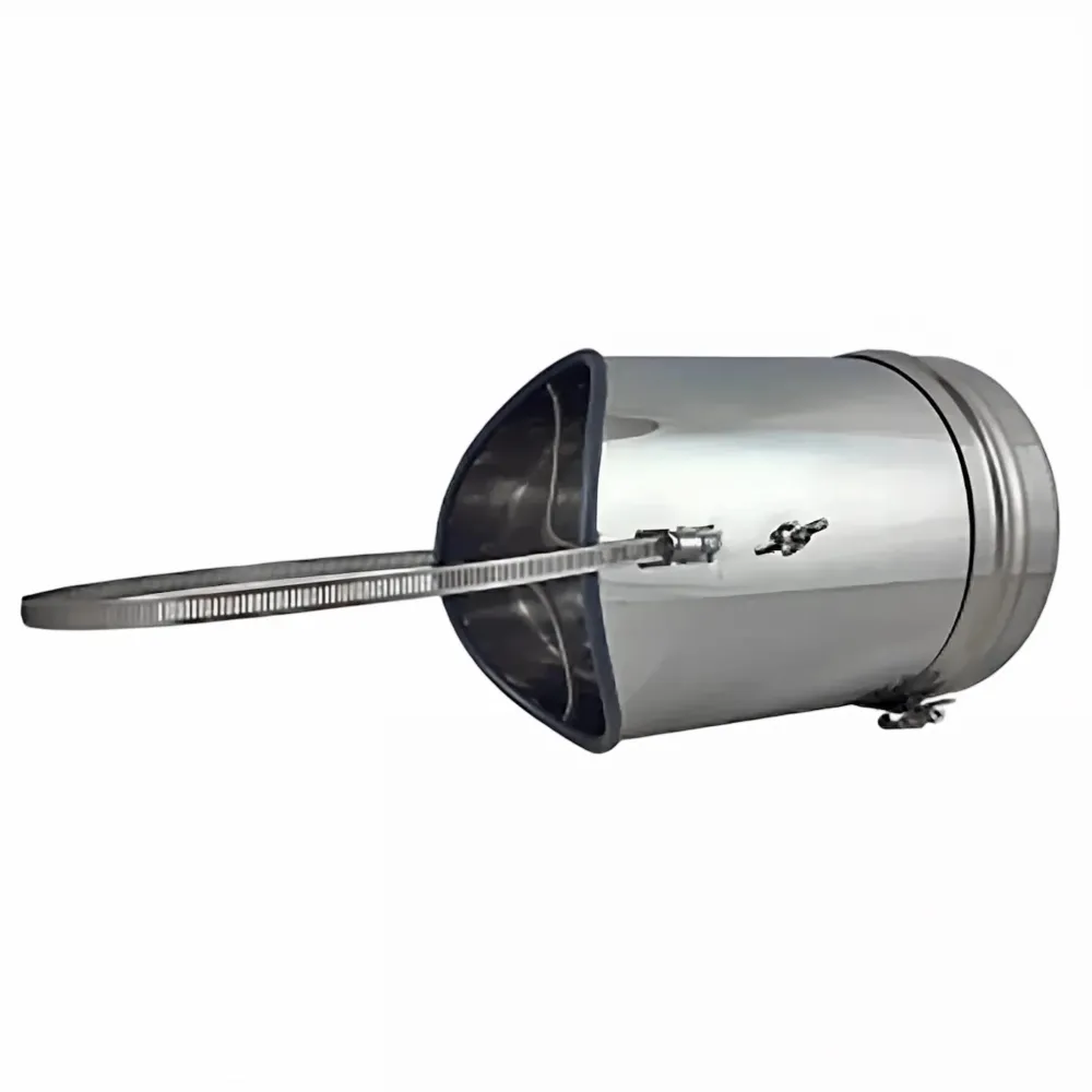 Uniwersalny ogranicznik ciągu ze stali nierdzewnej z adapterem rury dymowej i uszczelką 120-200mm