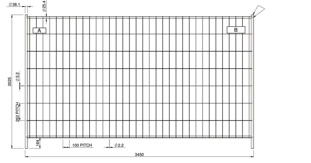 Ogrodzenie budowlane 100m (3,5x2,0m)