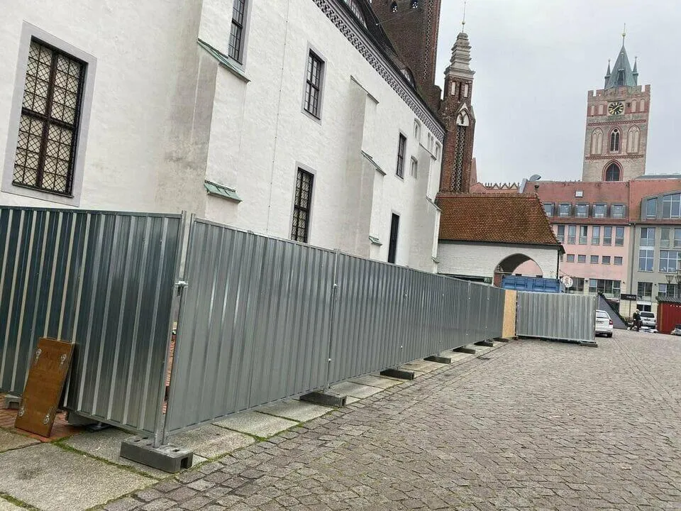 Ogrodzenie budowlane z blachy trapezowej 290x200cm