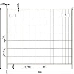 Ogrodzenie budowlane krótkie 2,20 x 2,00m (element kompensujący płot ruchomy)