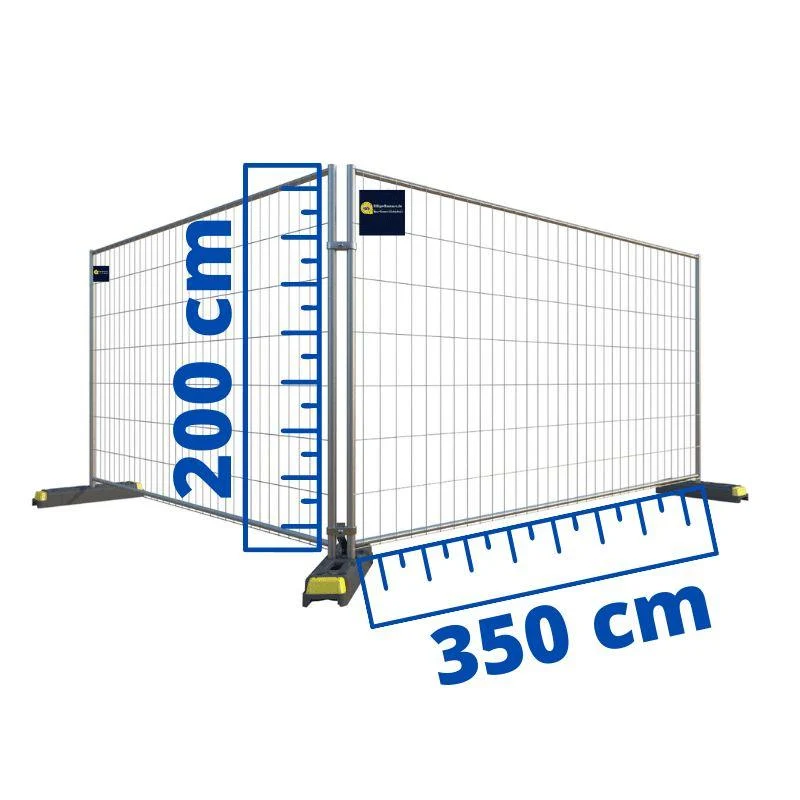 Ogrodzenie budowlane ocynkowane ogniowo 3,45 x 2,00 m (solidne) (Profi HDG)
