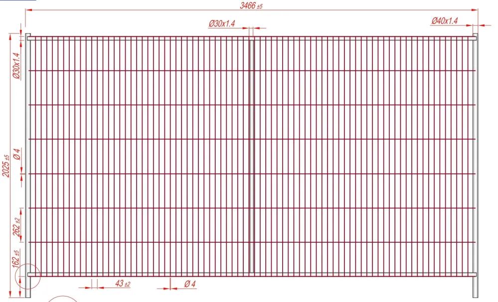 Ogrodzenie budowlane ocynkowane ogniowo z rozpórką 345x200cm (Profi Power)