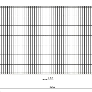 Ogrodzenie budowlane okrągłe o wąskiej siatce 345x200cm (zabezpieczenie przed wspinaniem, wysokie bezpieczeństwo) profesjo...